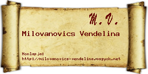 Milovanovics Vendelina névjegykártya